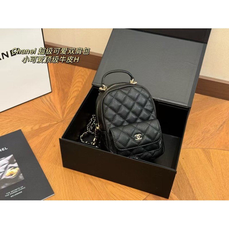 Light luxury brand Chanel 24c new backpack made of cowhide material with box factory direct sales