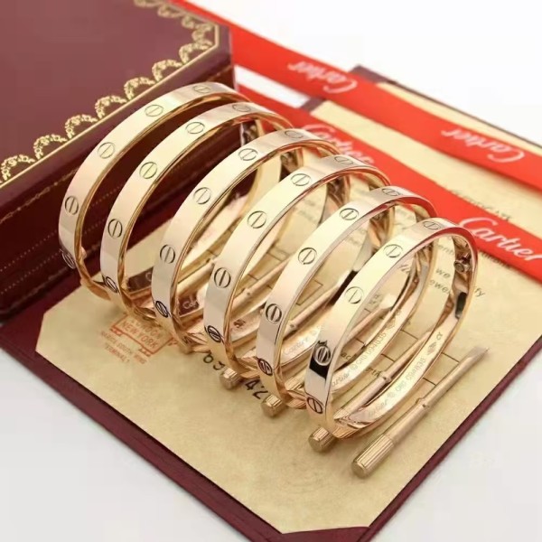 High End Brand Cartier Wide Version Bracelet Electroplated with 3 Layers of 18K Gold High-quality Jewelry in Stock Factory Direct Sales Free Shipping