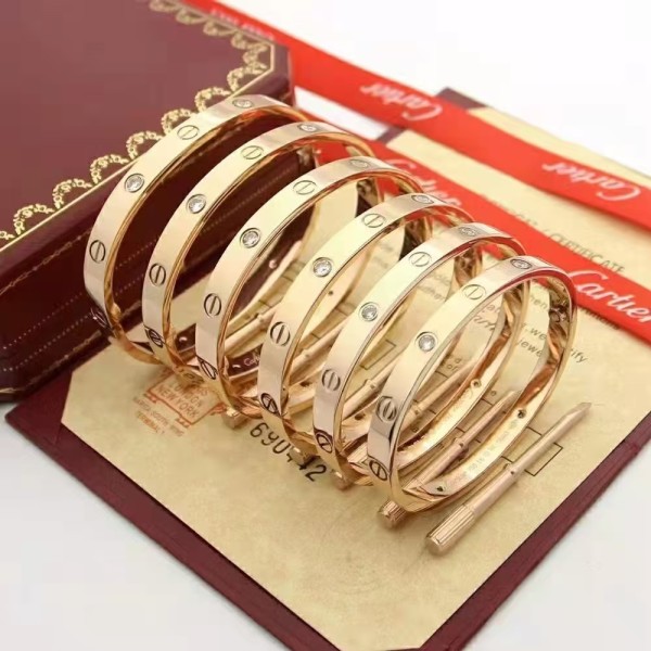 High End Brand Cartier Wide Version Bracelet Electroplated with 3 Layers of 18K Gold High-quality Jewelry in Stock Factory Direct Sales Free Shipping