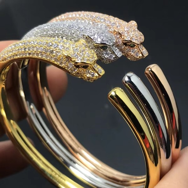 Classic brand Cartier bracelet half full diamond leopard bracelet factory direct sales free shipping