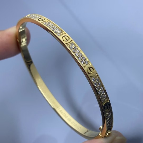 High End Brand Cartier New Pattern Narrow Version Starry Sky Bracelet Plated with 3 Layers of Real Gold High-quality for  Women Jewelry