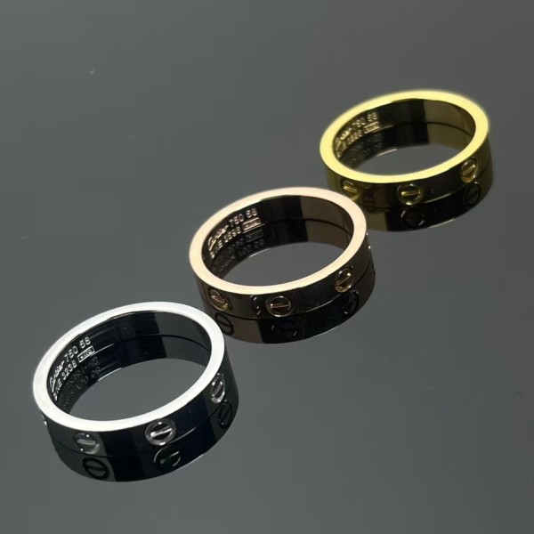 High End Jewelry Cartier Ring Classic Version High Version Screw Pattern 8-nail Ring Plated with 18K Gold Factory Direct Sales Free Shipping