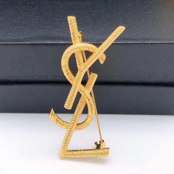 Classic brand Yves Saint Laurent brooch full diamond rectangular diamond brooch factory direct sales free shipping 