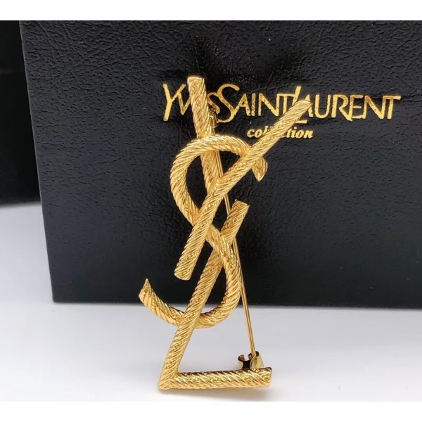 Classic brand Yves Saint Laurent brooch full diamond rectangular diamond brooch factory direct sales free shipping