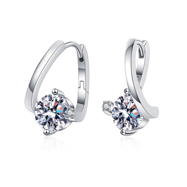 S925 silver moissanite earrings women's earrings earrings light luxury fashion exquisite quality 1 carat D color Mozambique earrings 