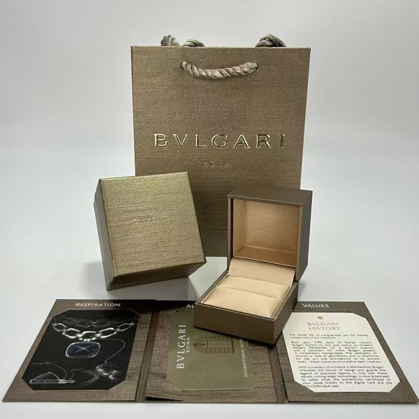 Bulgari Counter BV Packaging Box High-end Ring Bracelet Gift Box Gold Little Red Person Necklace Bracelet Jewelry Box