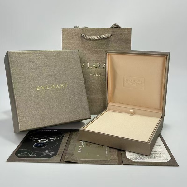 Bulgari Counter BV Packaging Box High-end Ring Bracelet Gift Box Gold Little Red Person Necklace Bracelet Jewelry Box