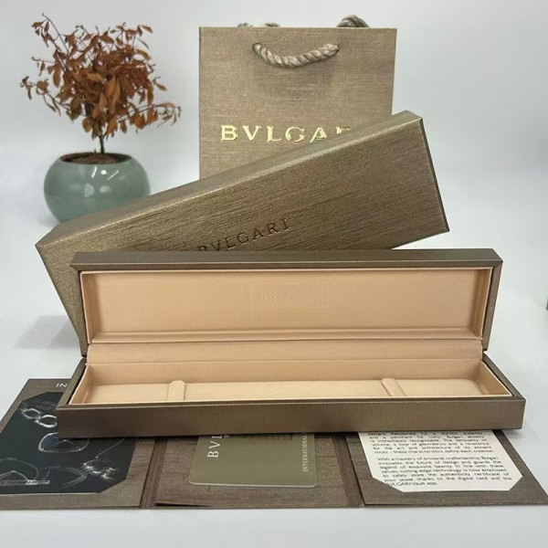 Bulgari Counter BV Packaging Box High-end Ring Bracelet Gift Box Gold Little Red Person Necklace Bracelet Jewelry Box