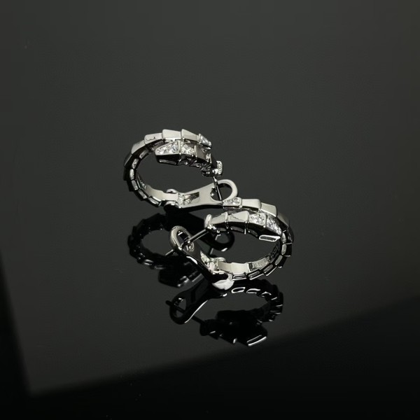 Classic Brand Bvlgari Skirt Earrings New Product Head and Tail Diamond Ear Clips Factory Direct Sales Free Shipping 