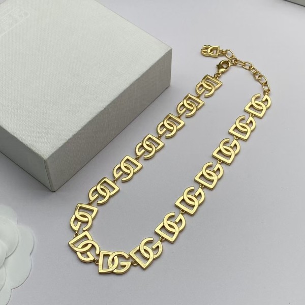 Classic Brand Light Luxury Jewelry D&G Necklace for Women Plated 18k Real Gold High-end Jewelry Factory Direct Sales Free Shipping 