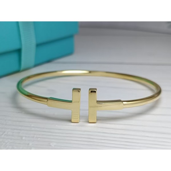 Light luxury brand Tiffany Double T Bracelet Smooth Full Diamond Bracelet Factory Direct Sales Free Shipping