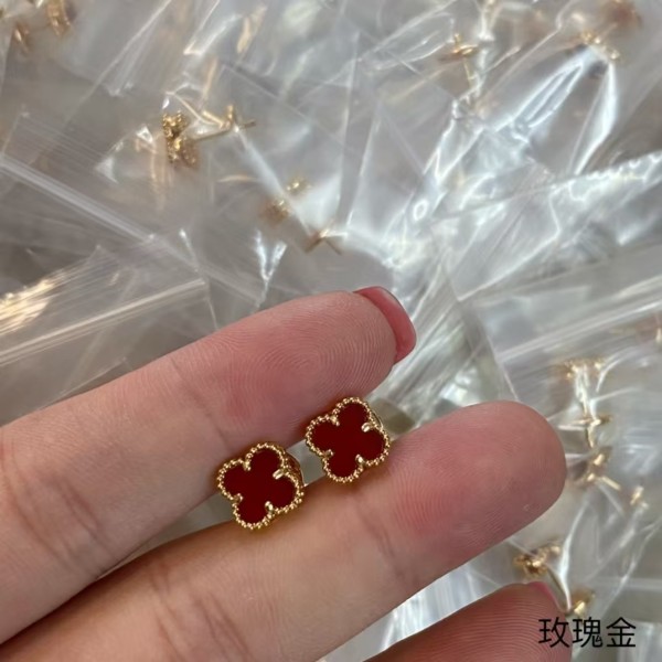 Light luxury brand Van Cleef&Arpels mini ear studs for women earrings factory direct sales free shipping