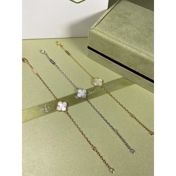 High Quality Classic Clover Single flower Bracelet for Women Natural Gemstone Wedding And Engagement Accessories