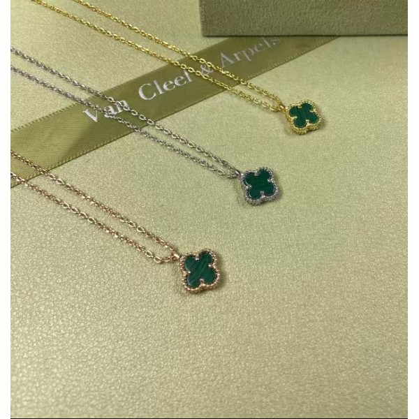 High Quality Classic Clover Necklace for Women Natural Gemstone 9mm Pendant Mini Necklace Wedding And Engagement Accessories